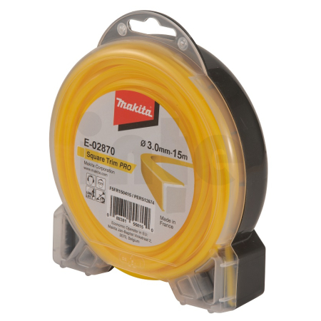Makita - struna nylonová Pro 3,0mm, 15m, žlutá, hranatá = old369224802 E-02870