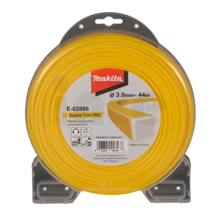 Makita - struna nylonová Pro 3,0mm, 44m, žlutá, hranatá = old369224803 E-02886