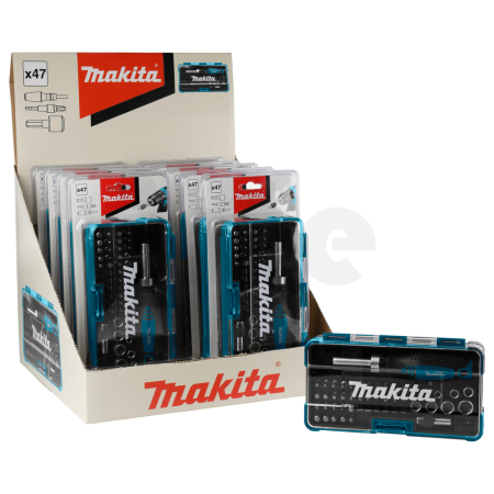 Makita - sada bitů a 1/4" hlavic se šroubovákem, 47dílná, 10 ks B-36170-10