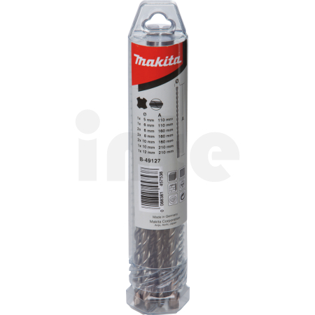 Makita - sada vrtáků SDS-Plus V-Plus 1ks5;6x50/110 a 2ks6;8;10x110/160 a 1ks10;12x160/210mm, 10ks B-49127