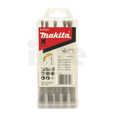 Makita - sada vrtáků SDS-Plus D 5,5;6;6,5;8;10mm, 5ks B-57037