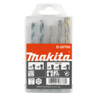 Makita - sada vrtáků do kovu/dřeva 5;6;8/5;6mm, stopka HEX 1/4", 5ks D-20769
