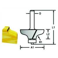 Makita - Profilová fréza s ložiskem stopka 8 mm,31,8x12,7x56 mm D-48773
