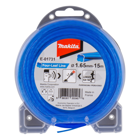 Makita - struna nylonová 1,65mm, modrá, 15m, speciální pro aku stroje E-01731