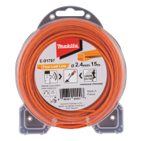Makita - struna nylonová 2,4mm, oranžová, 15m, speciální pro aku stroje=old198501-1 E-01797