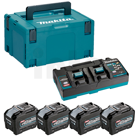 Makita - sada Li-ion XGT 40V 4ks BL4080F+1ksDvojnabíječka DC40RB+1ksMakpac 1910A8-3
