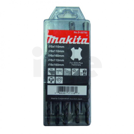 Makita - sada vrtáků SDS-Plus D 5;6;8mm, 5ks D-00795