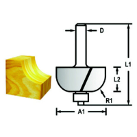 Makita - Žlábkovací fréza s ložiskem stopka 8 mm,15,9x6,35x49 mm D-48583