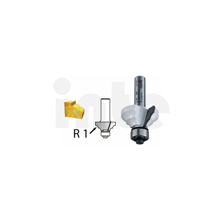 Makita - Zaoblovací fréza s ložiskem stopka 8 mm,28,6x12,7x51 mm R=4mm D-48577