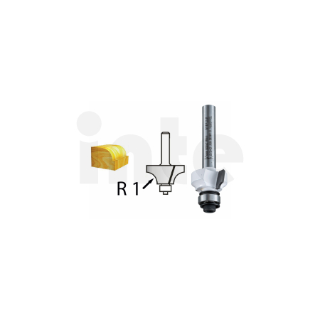 Makita - Zaoblovací fréza s ložiskem stopka 12 mm,50,8x25,4x75 mm R=19mm D-48561