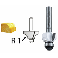Makita - Zaoblovací fréza s ložiskem stopka 12 mm,50,8x25,4x75 mm R=19mm D-48561