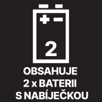 2 x baterie s nabíječkou na straně